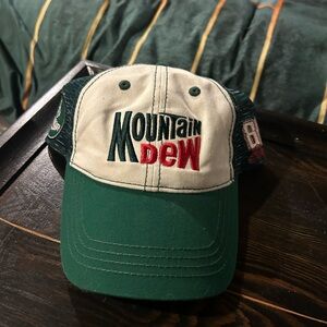 Dale Earnhardt Jr. Mountain Dew Green and White Cap